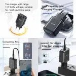 Chargeur Mural Rapide YC29 EU YESIDO – 25W Max, Compatible iPhone & Samsung