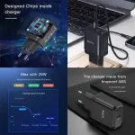 Chargeur Mural Rapide YC29 EU YESIDO – 25W Max, Compatible iPhone & Samsung