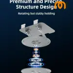 Yesido C293 – Support de Téléphone de Table en Alliage d'Aluminium avec Rotation 360° et Dissipation de Chaleur !
