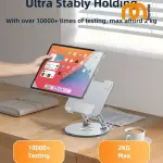 Yesido C293 – Support de Téléphone de Table en Alliage d'Aluminium avec Rotation 360° et Dissipation de Chaleur !
